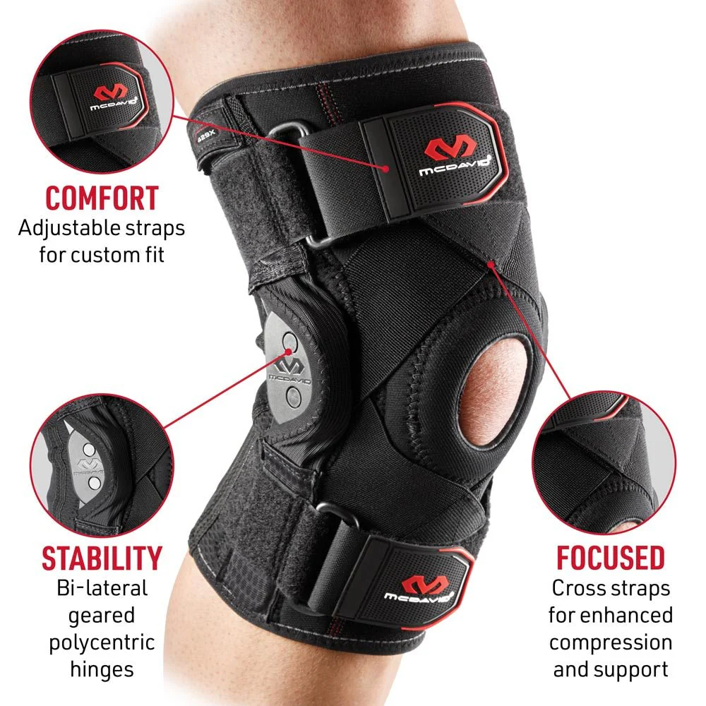 Knee Brace With Polycentric Hinges And Cross Straps [429X] - Image 3